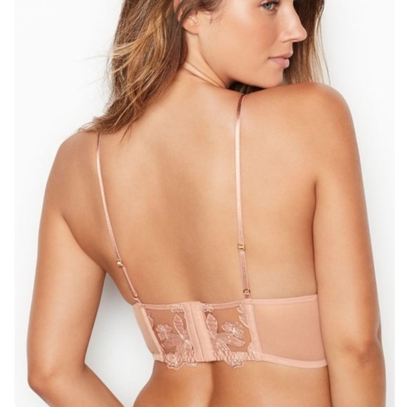 Victoria’s Secret VERY SEXY Floral Embroidered Long Line Bra NWT - Picture 4 of 4